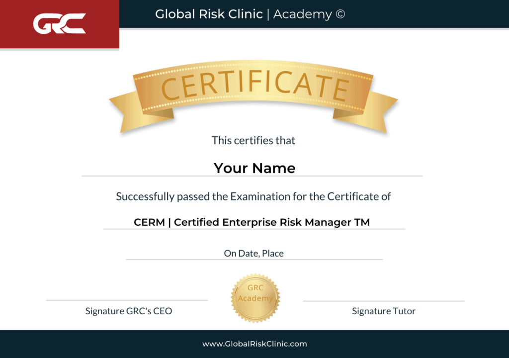 Diploma / Certificate Certified Enterprise Risk Manager Course